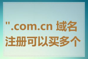 ".com.cn 域名注册可以买多个吗