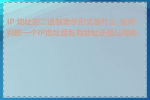 IP 地址的二进制表示形式是什么_如何判断一个IP地址是私有地址还是公网地址