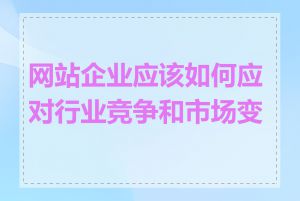 网站企业应该如何应对行业竞争和市场变化