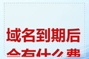 域名到期后会有什么费用