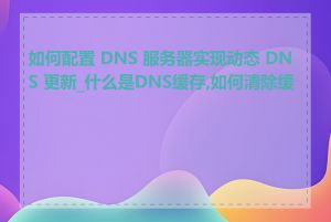 如何配置 DNS 服务器实现动态 DNS 更新_什么是DNS缓存,如何清除缓存