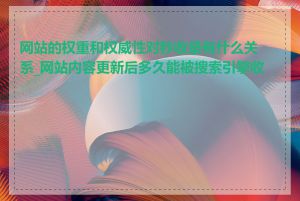 网站的权重和权威性对秒收录有什么关系_网站内容更新后多久能被搜索引擎收录