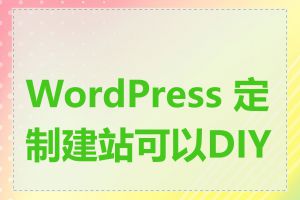 WordPress 定制建站可以DIY吗