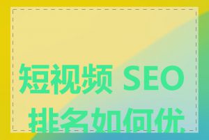 短视频 SEO 排名如何优化
