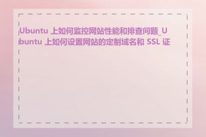 Ubuntu 上如何监控网站性能和排查问题_Ubuntu 上如何设置网站的定制域名和 SSL 证书