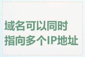 域名可以同时指向多个IP地址吗