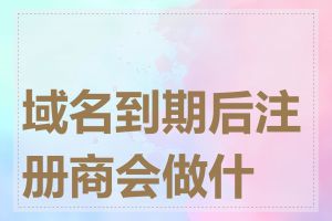 域名到期后注册商会做什么