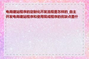 电商建站程序的定制化开发流程是怎样的_自主开发电商建站程序和使用现成程序的优缺点是什么