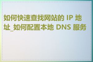如何快速查找网站的 IP 地址_如何配置本地 DNS 服务器