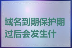 域名到期保护期过后会发生什么