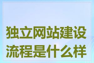 独立网站建设流程是什么样的