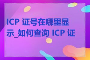 ICP 证号在哪里显示_如何查询 ICP 证号
