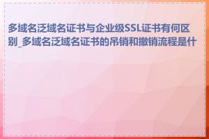 多域名泛域名证书与企业级SSL证书有何区别_多域名泛域名证书的吊销和撤销流程是什么