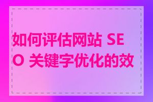 如何评估网站 SEO 关键字优化的效果