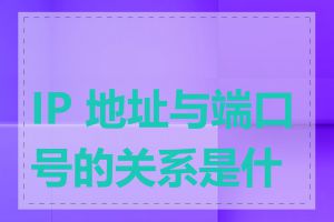 IP 地址与端口号的关系是什么