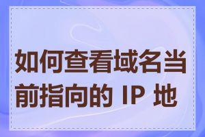 如何查看域名当前指向的 IP 地址