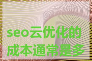 seo云优化的成本通常是多少