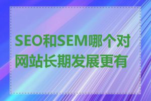 SEO和SEM哪个对网站长期发展更有利