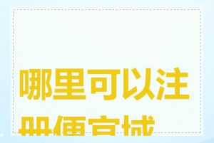 哪里可以注册便宜域名