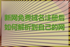 新网免费域名注册后如何解析到自己的网站