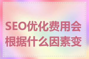 SEO优化费用会根据什么因素变动