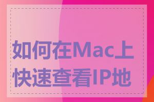 如何在Mac上快速查看IP地址