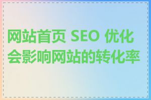 网站首页 SEO 优化会影响网站的转化率吗