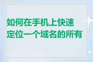 如何在手机上快速定位一个域名的所有者