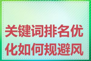关键词排名优化如何规避风险