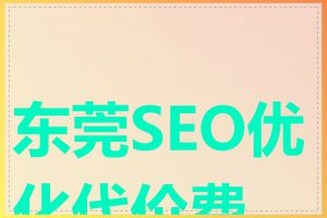 东莞SEO优化代价费用