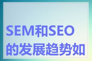 SEM和SEO的发展趋势如何