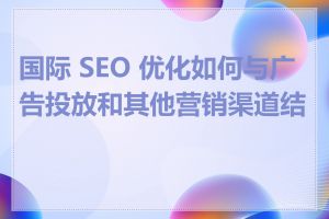 国际 SEO 优化如何与广告投放和其他营销渠道结合