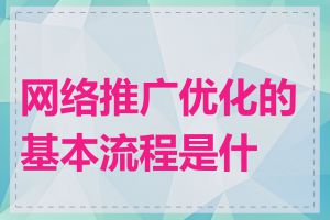 网络推广优化的基本流程是什么
