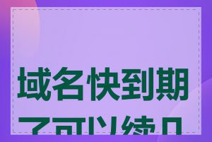 域名快到期了可以续几年