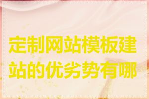 定制网站模板建站的优劣势有哪些