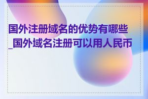 国外注册域名的优势有哪些_国外域名注册可以用人民币吗