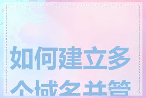 如何建立多个域名并管理