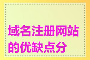 域名注册网站的优缺点分析
