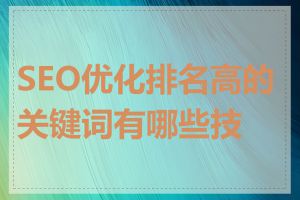 SEO优化排名高的关键词有哪些技巧