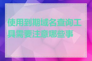 使用到期域名查询工具需要注意哪些事项