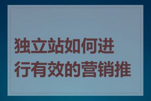 独立站如何进行有效的营销推广
