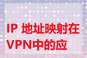 IP 地址映射在VPN中的应用