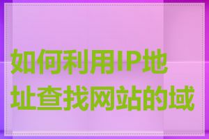 如何利用IP地址查找网站的域名
