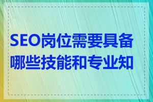 SEO岗位需要具备哪些技能和专业知识
