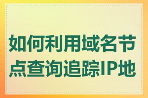如何利用域名节点查询追踪IP地址