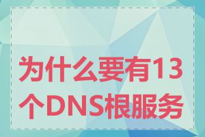 为什么要有13个DNS根服务器
