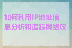 如何利用IP地址信息分析和追踪网络攻击