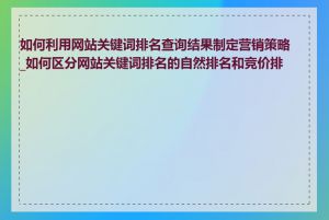 如何利用网站关键词排名查询结果制定营销策略_如何区分网站关键词排名的自然排名和竞价排名