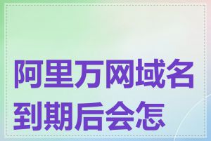 阿里万网域名到期后会怎样