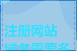 注册网站域名需要多久